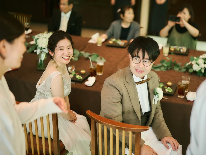 顔合わせを兼ねた家族婚